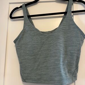 Lululemon green cropped aline tank. Green size 10